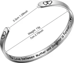 ACAROMAY Mum Cuff Bangle Adjustable Wrist Bracelets Thank You Mothers Day Gift For Mommy In Law Birthday Christmas -J Crew Favour 6 113