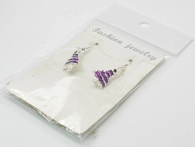Purple Crystal Rhinestone Christmas Tree Drop Dangly Earrings In Gift Bag Womens Girls Silver Jewellery 4 Purple Crystal Rhinestone Christmas Tree Drop Dangly Earrings In Gift Bag Womens Girls Silver Jewellery - Image 4