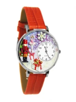 Whimsical Watches U1220010 Christmas Nutcracker Red Leather And Silvertone Watch -J Crew Favour 6 166