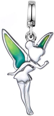 Tinkerbell Fairy Charm - S925 Sterling Silver Fits Pandora Women's Charms Bracelet Bead - Gift Boxed For Christmas