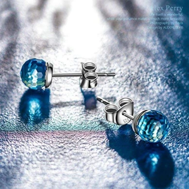 Alex Perry Fantastic World Women Pierced Stud Earrings 925 Sterling Silver With Round Crystals From , Christmas Gifts, Multi Colour Choice, Allergy-Free Passed SGS Inspection 3 Alex Perry Fantastic World Women Pierced Stud Earrings 925 Sterling Silver With Round Crystals From , Christmas Gifts, Multi Colour Choice, Allergy-Free Passed SGS Inspection - Image 3