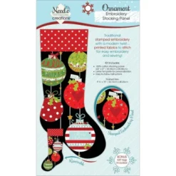 Christmas Stocking Panel For Embroidery-Christmas Ball