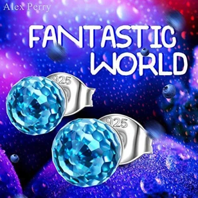 Alex Perry Fantastic World Women Pierced Stud Earrings 925 Sterling Silver With Round Crystals From , Christmas Gifts, Multi Colour Choice, Allergy-Free Passed SGS Inspection 5 Alex Perry Fantastic World Women Pierced Stud Earrings 925 Sterling Silver With Round Crystals From , Christmas Gifts, Multi Colour Choice, Allergy-Free Passed SGS Inspection - Image 5