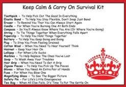 Keep Calm & Carry On Survival Kit In A Can. Humorous Novelty Fun Gift - Present & Card All In One. Birthday/Christmas/Retirement/Boss/Work Colleague/Good Luck/Leaving/Mum To Be/Dad To Be/New Baby/New Parents/Father's Day/Mother's Day/Valentine's Day/Gr .. -J Crew Favour 6 220