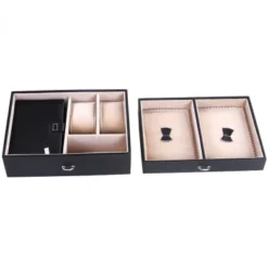Songmics Christmas Gift Elegant Leather Jewellery Box Jewelery Earrings Trinket Box Travel Case Gift Box JBC121W -J Crew Favour 6 227