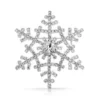 Amazing Shiny Silver & White Frozen Snowflake Brooch Pin Christmas Gift BR209