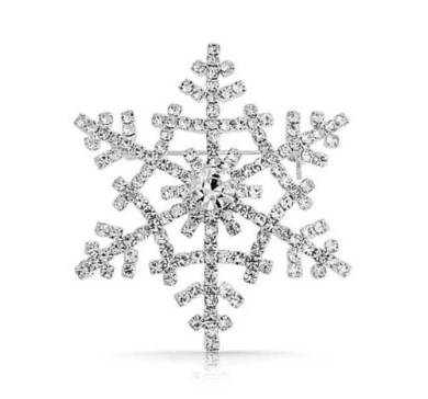 Amazing Shiny Silver & White Frozen Snowflake Brooch Pin Christmas Gift BR209 1 Amazing Shiny Silver & White Frozen Snowflake Brooch Pin Christmas Gift BR209