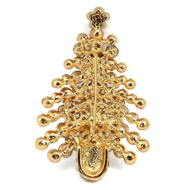 Multi-Coloured Crystal Christmas Tree Brooch Pin Christmas Gift 2 Multi-Coloured Crystal Christmas Tree Brooch Pin Christmas Gift - Image 2