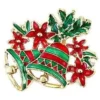 Gift For Xmas Red & Green Bells Christmas Winter New Year Brooch Pin Gift BR155