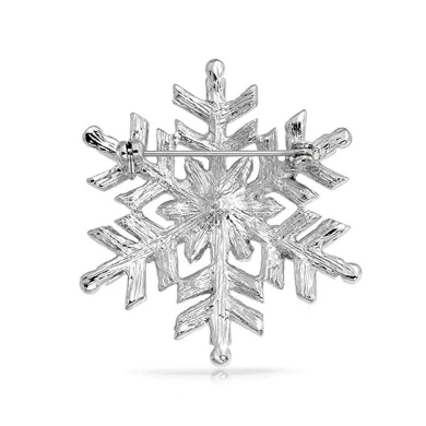 Bling Jewellery Christmas Holiday White Simulated Pearl Crystal Snowflake Brooch Pin For Women Rhodium Plated 2 Bling Jewellery Christmas Holiday White Simulated Pearl Crystal Snowflake Brooch Pin For Women Rhodium Plated - Image 2