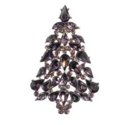 SEPBRIDALS Rhinestone Crystals Christmas Tree Brooch Pin Broach Women Xmas Gift P5458