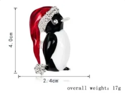 Women's Christmas Penguin Brooch