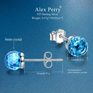 Alex Perry Fantastic World Women Pierced Stud Earrings 925 Sterling Silver With Round Crystals From , Christmas Gifts, Multi Colour Choice, Allergy-Free Passed SGS Inspection 15 Alex Perry Fantastic World Women Pierced Stud Earrings 925 Sterling Silver With Round Crystals From , Christmas Gifts, Multi Colour Choice, Allergy-Free Passed SGS Inspection - Image 15