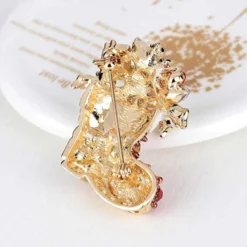 CUIGU Christmas Brooch Pins Ring Bell Rhinestone Jewellery Fashion Xmas Gift Decoration - Christmas Boots No.AL050-A -J Crew Favour 6 313