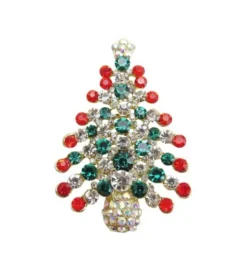 Crystal Christmas Tree Brooch - Christmas Jumper - Gift For Christmas