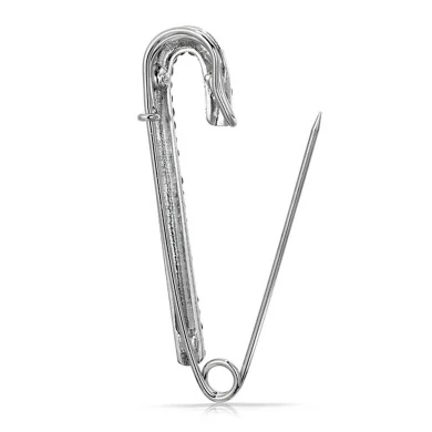 Bling Jewellery Clear Crystal Candy Cane Safety Pin Christmas Brooch Silver Tone 2 Bling Jewellery Clear Crystal Candy Cane Safety Pin Christmas Brooch Silver Tone - Image 2