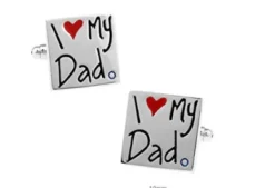 Ashton And Finch I Love My Dad Cufflinks In A Free Luxury Presentation Box. Novelty Dad Christmas Theme Jewellery