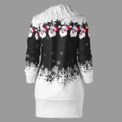 Toamen Christmas Costume, Merry Christmas, Women Girls Xmas Santa Claus Snowflake Print Plus Size Tunic Sweatshirt Dress, Fashion Tops -J Crew Favour 6 335