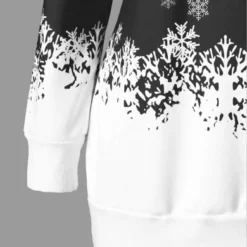 Toamen Christmas Costume, Merry Christmas, Women Girls Xmas Santa Claus Snowflake Print Plus Size Tunic Sweatshirt Dress, Fashion Tops -J Crew Favour 6 337