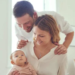 AmorAime 925 Sterling Silver Cross Necklace For Women Birthstone Necklace For Girls Birthstone Jewellery Gifts For Christmas,Birthday Or Anniversary -J Crew Favour 6 362