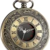 LYMFHCH Vintage Pocket Watch Roman Numerals Scale Quartz Mens Womens Watch With Chain Christmas Graduation Birthday Gifts Fathers Day
