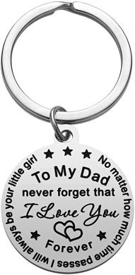Dad Gifts From Daughter - To My Dad Keychain Christmas Gifts Birthday Valentine's Day Gifts Father's Day Gifts For Dad From Daughter