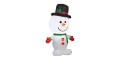 Gemmy Inflatable Lighted Snowman Christmas Outdoor Decoration Home Holiday Character Decor - 1.1m Tall