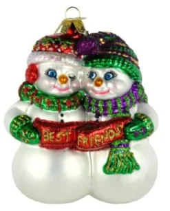 Old World Christmas Best Friends Glass Blown Ornament New