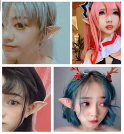 6 Pair Fairy Pixie Elf Ears For Halloween Christmas Cosplay By Kbraveo -J Crew Favour 6 445