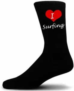 I Love Surfing Socks. Great Christmas Giftware