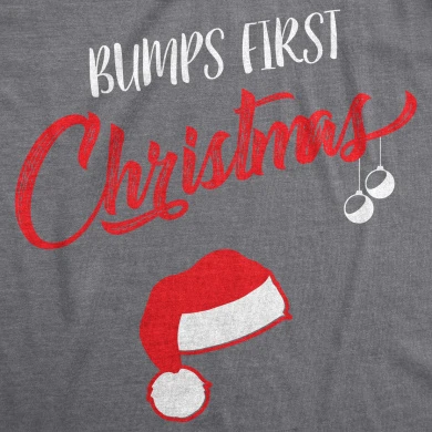 Crazy Dog Tshirts Bumps First Christmas Maternity Shirt Funny Holiday Party Tee For Pregnant Woman 3 Crazy Dog Tshirts Bumps First Christmas Maternity Shirt Funny Holiday Party Tee For Pregnant Woman - Image 3