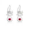 Christmas Costume Jewellery Rudolph Red Nose Reindeer Christmas 925 Sterling Silver Earrings + Gift Bag UK Seller