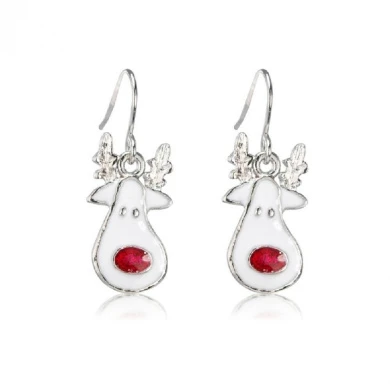 Christmas Costume Jewellery Rudolph Red Nose Reindeer Christmas 925 Sterling Silver Earrings + Gift Bag UK Seller 1 Christmas Costume Jewellery Rudolph Red Nose Reindeer Christmas 925 Sterling Silver Earrings + Gift Bag UK Seller