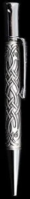 Pen In A Celtic Birds Design. Celtic Glass Designs Presents Sea Gems Stunning Range Of Pens In Celtic And Mackintosh Designs. These Significant And Expressive Gifts Are Ideal For Christmas, Valentine's Day, Mother's Day, Father's Day, East ..