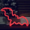 Bat Neon Lights By Woohaha Led Neon Night Lights Wall/Table Decor Battery Or USB Operated Creative Lighting Lamps Room Decor Light Home Christmas Halloween Party Decoration Gift For Kids (Red)