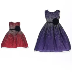 Crayon Kids Little Girls Red Velvet Flower Sash Sequin Christmas Dress 4T -J Crew Favour 6 543