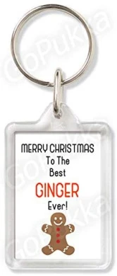 GoPukka - Best Ginger Ever – Christmas Keyring (Standard: 35x24mm)