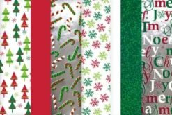 Christmas Tissue Paper (Hologram, Printed & Solid) 100 Sheets