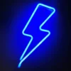 Orgrimmar Neon Light Lightning Bolt Blue LED Neon Signs Decorative Wall Light Battery And USB Powered Night Light For Bedroom, Bar, Wedding, Christmas Decoration (Blue)