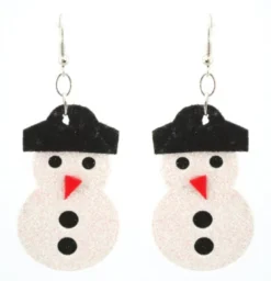 J Crew Favour 15 Zest Sparkly Snowman Christmas Earrings For Pierced Ears