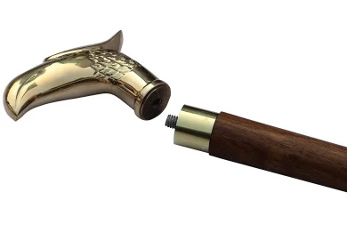 90cm Walking Stick - Rare Eagle Head Wooden Cane Walking Stick For Men And Women - With Metal Brass Handle, Christmas Or Valentine's Day Gift By Affaires W-40164 4 90cm Walking Stick - Rare Eagle Head Wooden Cane Walking Stick For Men And Women - With Metal Brass Handle, Christmas Or Valentine's Day Gift By Affaires W-40164 - Image 4