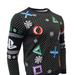 PlayStation Christmas Jumper Ugly Sweater Symbols Black For Men Women Boys And Girls -J Crew Favour 6 868