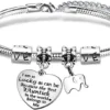 BHXRODE Aunt Bracelet Appreciation Birthday Christmas Gift Women Bangle Family Jewellery Engraved Best Auntie In The World
