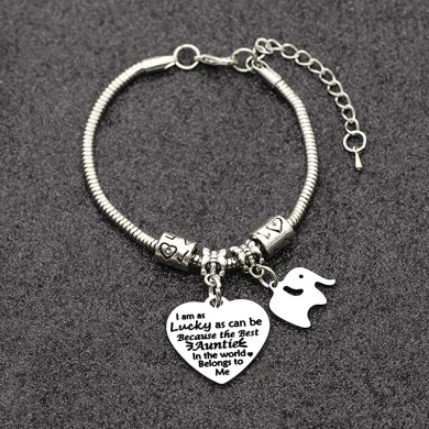 BHXRODE Aunt Bracelet Appreciation Birthday Christmas Gift Women Bangle Family Jewellery Engraved Best Auntie In The World 2 BHXRODE Aunt Bracelet Appreciation Birthday Christmas Gift Women Bangle Family Jewellery Engraved Best Auntie In The World - Image 2