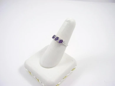 The Diamond Ring Collection: 9ct White Gold Amethyst & Diamond Engagement, Eternity Ring, Christmas Day, Valentine's Day, Mother's Day, Anniversary Gift, Ring Size H,I,J,K,L,M,N,O,P,Q,R,S,T,U,V,W 4 The Diamond Ring Collection: 9ct White Gold Amethyst & Diamond Engagement, Eternity Ring, Christmas Day, Valentine's Day, Mother's Day, Anniversary Gift, Ring Size H,I,J,K,L,M,N,O,P,Q,R,S,T,U,V,W - Image 4