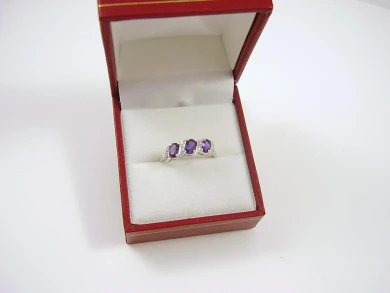 The Diamond Ring Collection: 9ct White Gold Amethyst & Diamond Engagement, Eternity Ring, Christmas Day, Valentine's Day, Mother's Day, Anniversary Gift, Ring Size H,I,J,K,L,M,N,O,P,Q,R,S,T,U,V,W 5 The Diamond Ring Collection: 9ct White Gold Amethyst & Diamond Engagement, Eternity Ring, Christmas Day, Valentine's Day, Mother's Day, Anniversary Gift, Ring Size H,I,J,K,L,M,N,O,P,Q,R,S,T,U,V,W - Image 5