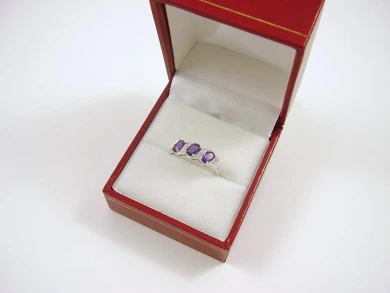 The Diamond Ring Collection: 9ct White Gold Amethyst & Diamond Engagement, Eternity Ring, Christmas Day, Valentine's Day, Mother's Day, Anniversary Gift, Ring Size H,I,J,K,L,M,N,O,P,Q,R,S,T,U,V,W 6 The Diamond Ring Collection: 9ct White Gold Amethyst & Diamond Engagement, Eternity Ring, Christmas Day, Valentine's Day, Mother's Day, Anniversary Gift, Ring Size H,I,J,K,L,M,N,O,P,Q,R,S,T,U,V,W - Image 6