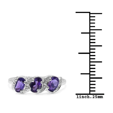The Diamond Ring Collection: 9ct White Gold Amethyst & Diamond Engagement, Eternity Ring, Christmas Day, Valentine's Day, Mother's Day, Anniversary Gift, Ring Size H,I,J,K,L,M,N,O,P,Q,R,S,T,U,V,W 7 The Diamond Ring Collection: 9ct White Gold Amethyst & Diamond Engagement, Eternity Ring, Christmas Day, Valentine's Day, Mother's Day, Anniversary Gift, Ring Size H,I,J,K,L,M,N,O,P,Q,R,S,T,U,V,W - Image 7