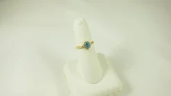 The Blue Topaz Ring Collection: 9ct Gold Small Oval Blue Topaz & Diamond Cluster Engagement Ring, Christmas Day, Valentine's Day Mother's Day Gift, Ring Size H,I,J,K,L,M,N,O,P,Q,R,S,T,U,V … -J Crew Favour 6 22