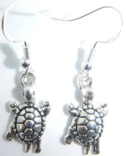 Royal Swan Beautiful Tibetan Silver TORTOISE TURTLE Earrings On Sterling Silver Hooks Free Organza Gift Bag Guardian Angel Gifts Gift Mother's Day Valentines Day Christmas Birthdays